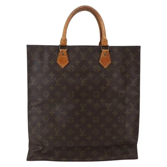 LOUIS VUITTON Monogram Sac Plat Hand Bag